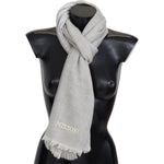 Missoni Elegant Wool Scarf with Signature Embroidery Missoni Dark Slate Gray