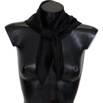 Missoni Elegant Black Wool Scarf with Embroidered Logo Missoni Black