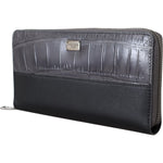 Dolce & Gabbana Black Zip Around Continental Clutch Leather Wallet VAS12506