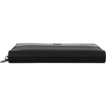 Dolce & Gabbana Black Zip Around Continental Clutch Leather Wallet VAS12506