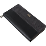 Dolce & Gabbana Black Zip Around Continental Clutch Leather Wallet VAS12506