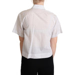 Dolce & Gabbana White Black Polka Dots Collar Blouse Shirt TSH5968 -40