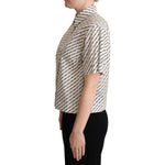 Dolce & Gabbana White Dotted Collared Blouse Shirt TSH5973 -42