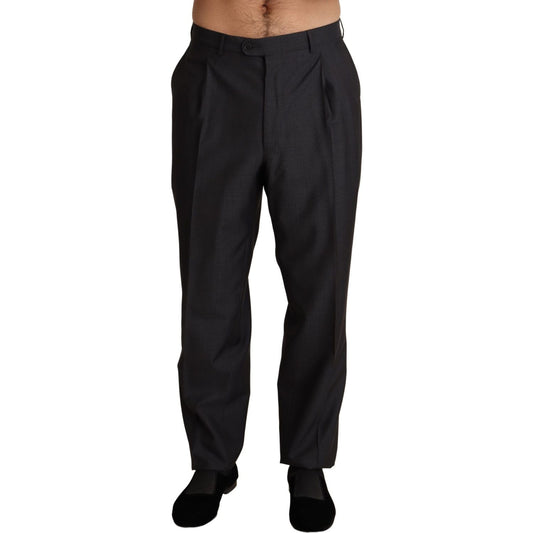 Dolce & Gabbana Gray Wool Blend Formal Trousers Pants PAN71938 -54