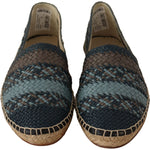 Dolce & Gabbana Blue Gray Slip On Buffalo Espadrille Shoes MV980 -40
