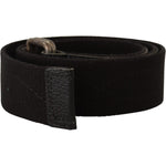 Costume National Black Cotton Ducati Metal Buckle Belt BEL8020 -85