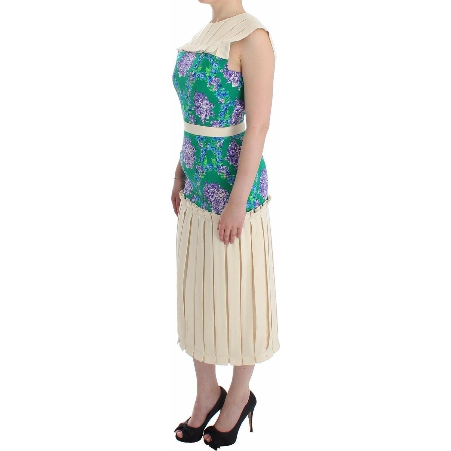 Caterina Gatta Multicolor Dress Gown Floral Sleeveless Gown