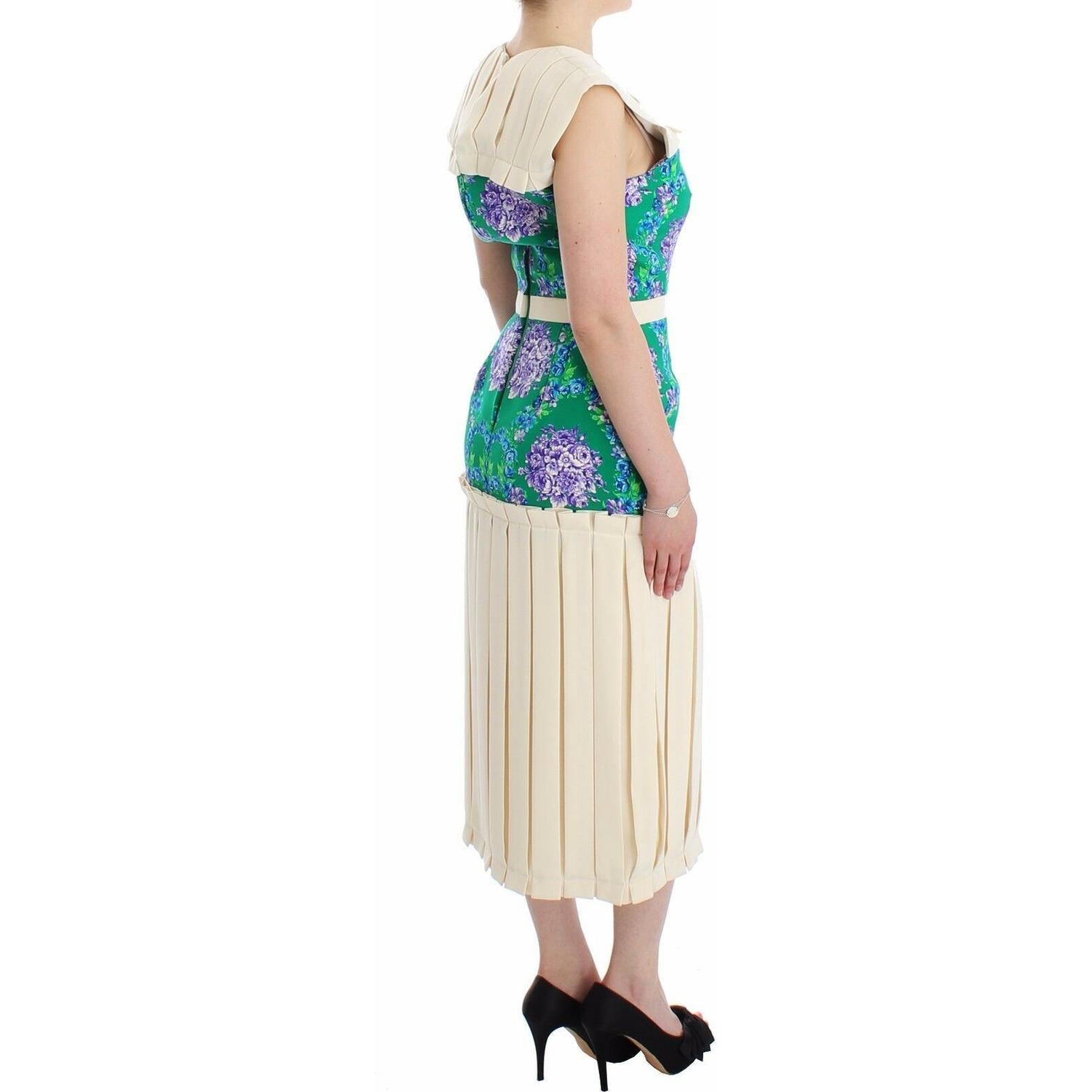 Caterina Gatta Multicolor Dress Gown Floral Sleeveless Gown