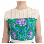 Caterina Gatta Multicolor Dress Gown Floral Sleeveless Gown SIG12667- 40