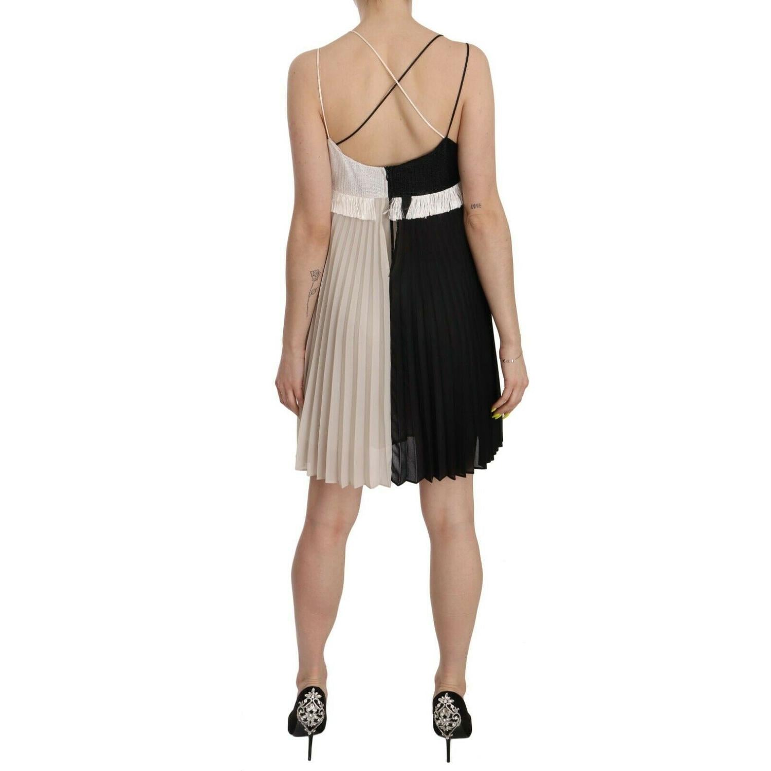 PINKO Black and White Mini Sleeve less A-line Princess Dress