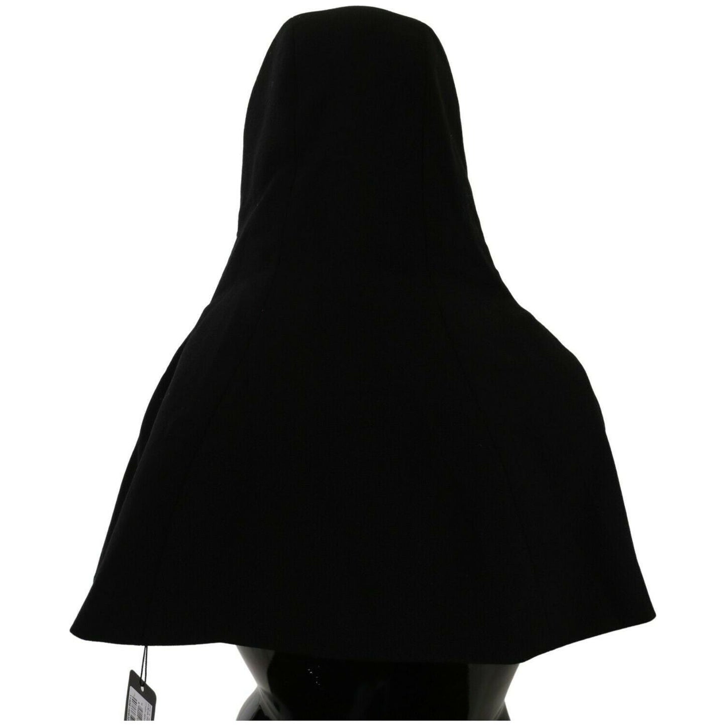 Dolce & Gabbana Black Wool Whole Head Hooded Scarf Hat HAT20023- 57