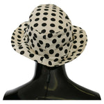 Dolce & Gabbana White 100% Cotton Polka Dot Design Trilby Hat HAT20068-60