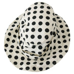 Dolce & Gabbana White 100% Cotton Polka Dot Design Trilby Hat HAT20068-60