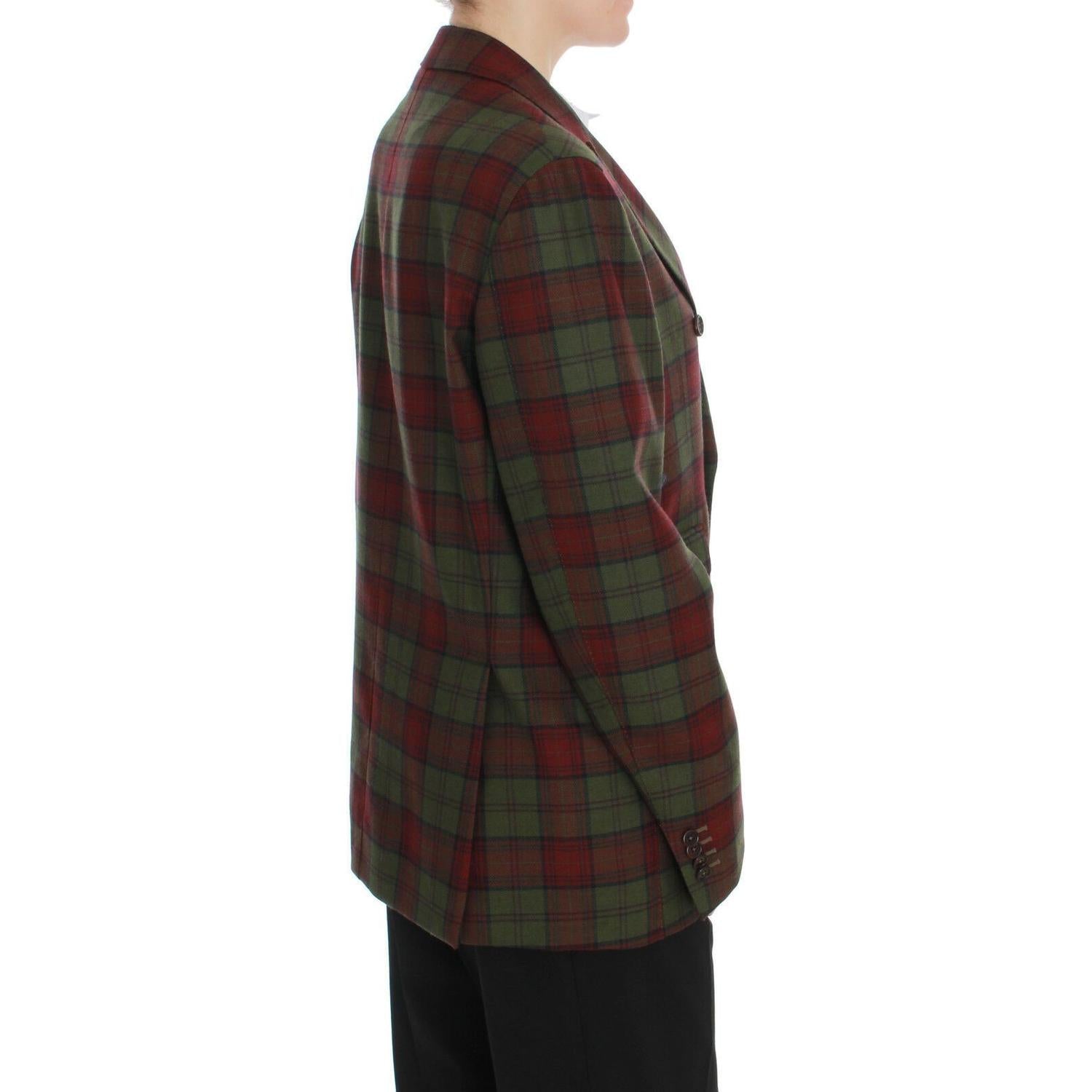 BENCIVENGA Green Wool Double Breasted Bordeaux