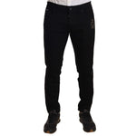 Dolce & Gabbana Black Skinny Fit Denim Side Band Jeans Pant PAN72266 -48