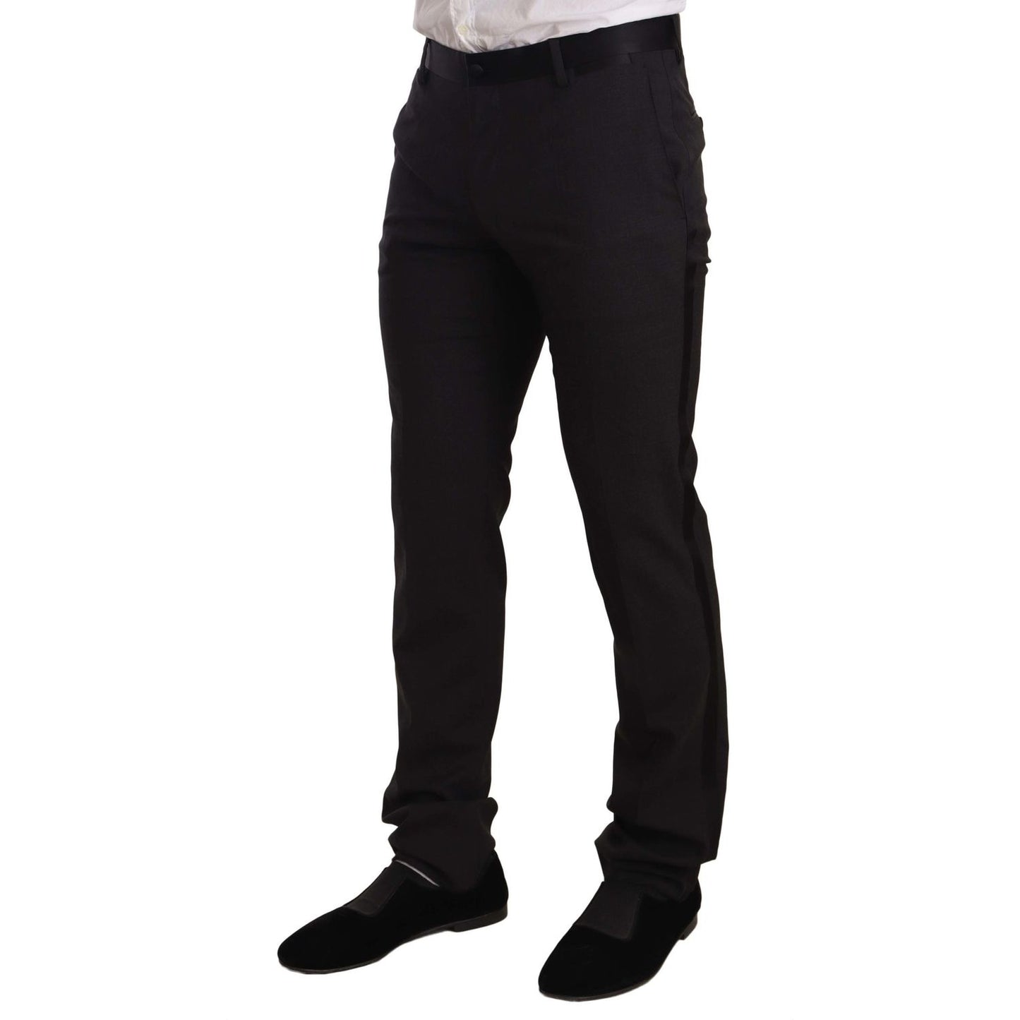 Dolce & Gabbana Blue Velvet Cotton Slim Fit Smoking Suit KOS1904-46