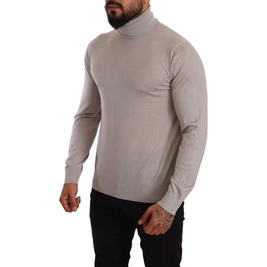 Dolce & Gabbana Gray Cashmere Turtleneck Pullover Sweater TSH6571 -48