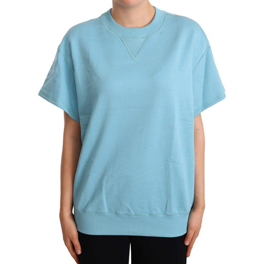Dolce & Gabbana Blue Cotton Short Sleeves Crew Neck Top TSH6680 - 42