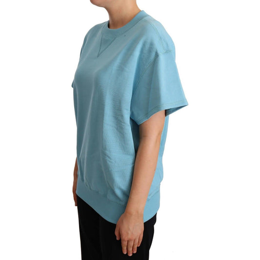 Dolce & Gabbana Blue Cotton Short Sleeves Crew Neck Top TSH6680 - 42