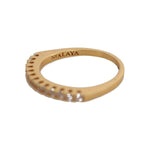 Nialaya Gold Authentic Womens Clear CZ Gold 925 Silver Ring Nr. 94- US5