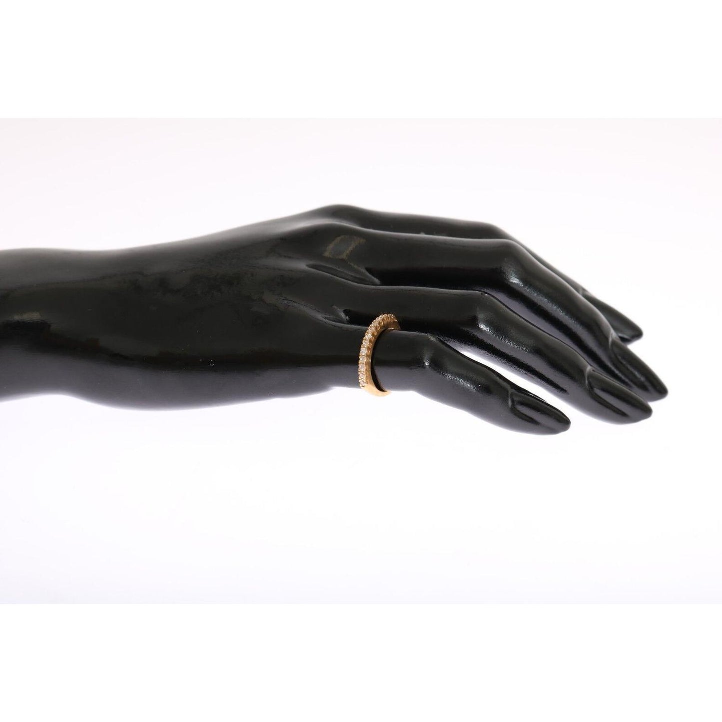 Nialaya Gold Authentic Womens Clear CZ Gold 925 Silver Ring Nr. 94- US5