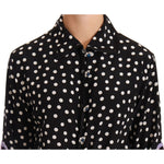 Dolce & Gabbana Black White Crystal Sequined Floral Dress DR28195-36