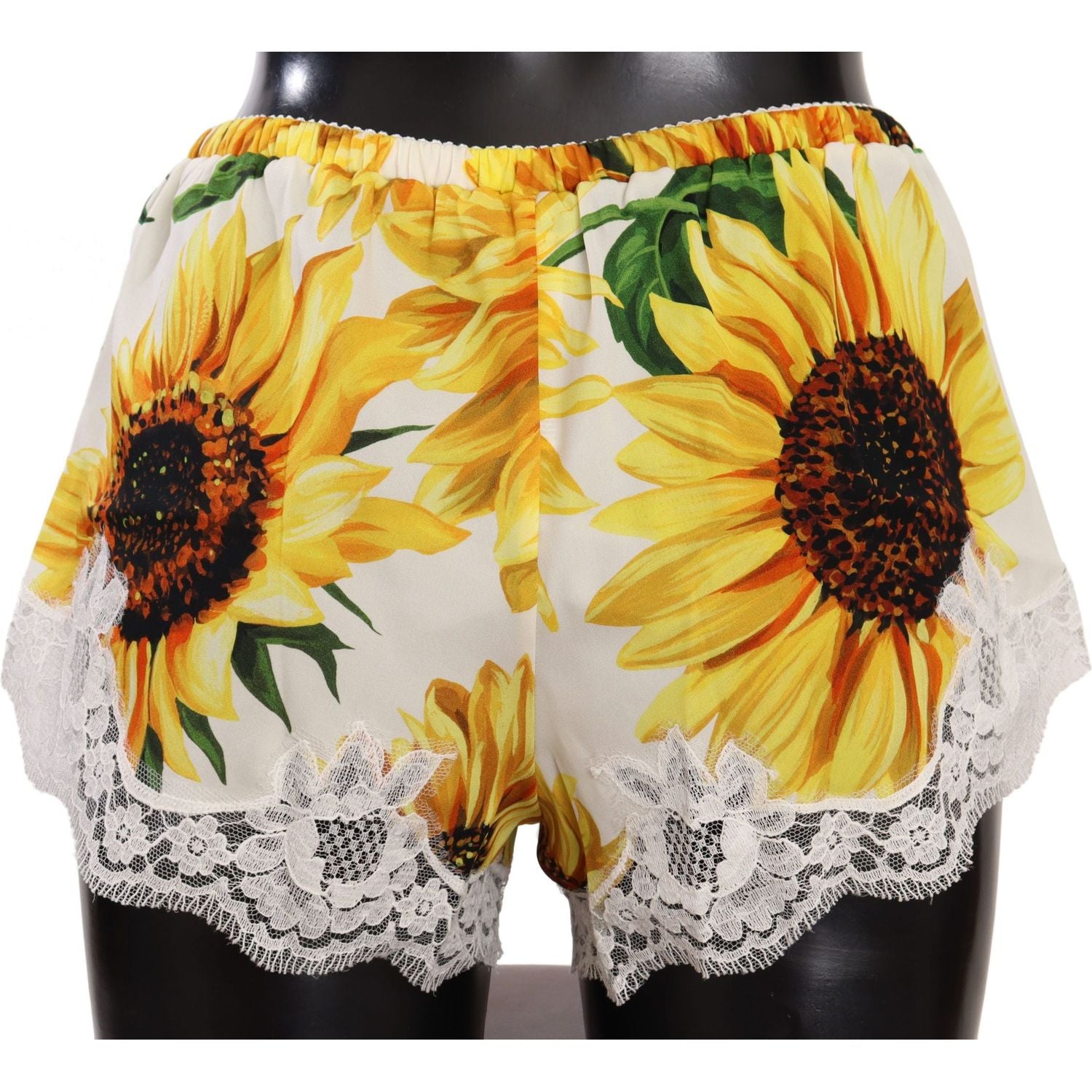 Dolce & Gabbana White Sunflower Lace Lingerie Underwear