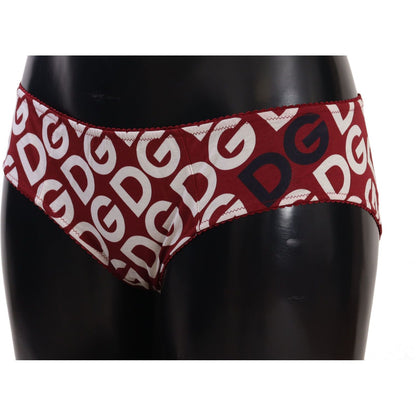 Dolce & Gabbana Multicolor DG Logo Print Slip Bottom Underwear WOMAN SWIMWEAR