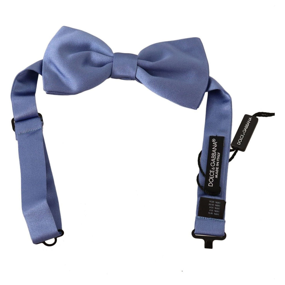 Dolce & Gabbana Purple 100% Silk Adjustable Neck Papillon Bow Tie FT3527