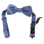 Dolce & Gabbana Purple 100% Silk Adjustable Neck Papillon Bow Tie FT3527