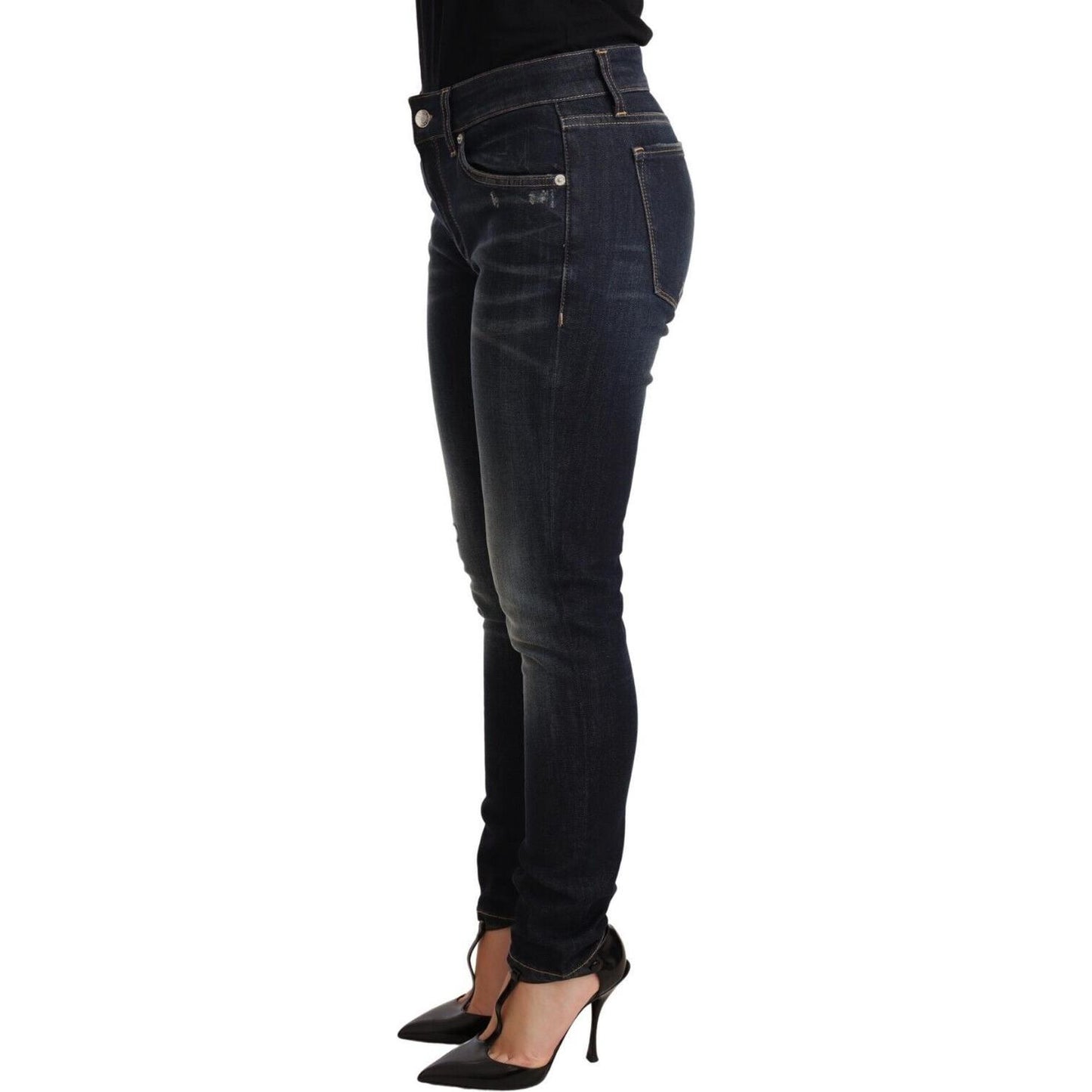 Dolce & Gabbana Blue Wash Slim Skinny Denim Cotton Stretch Jeans PAN72352-40