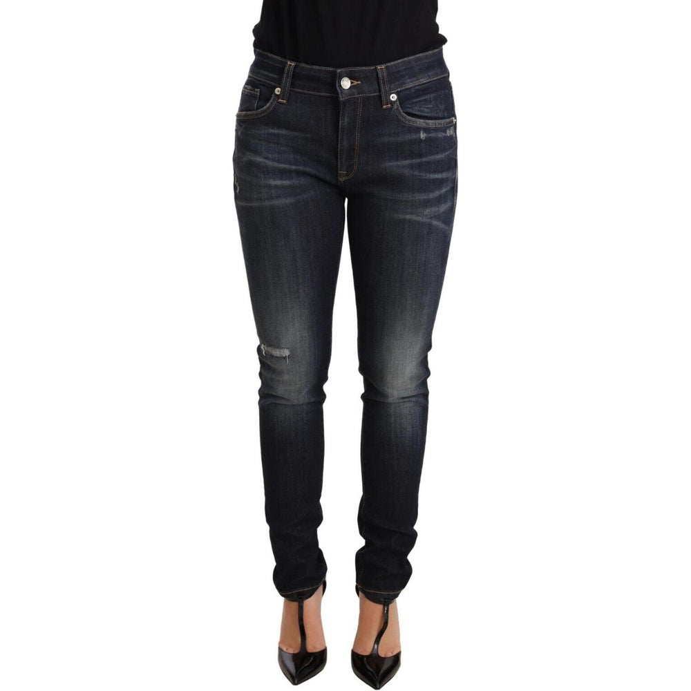 Dolce & Gabbana Blue Wash Slim Skinny Denim Cotton Stretch Jeans PAN72352-40