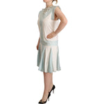 Sergei Grinko Multicolor Faux Pearl Sleeveless Shift Midi Dress DR28567 - 44