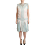 Sergei Grinko Multicolor Faux Pearl Sleeveless Shift Midi Dress DR28567 - 44