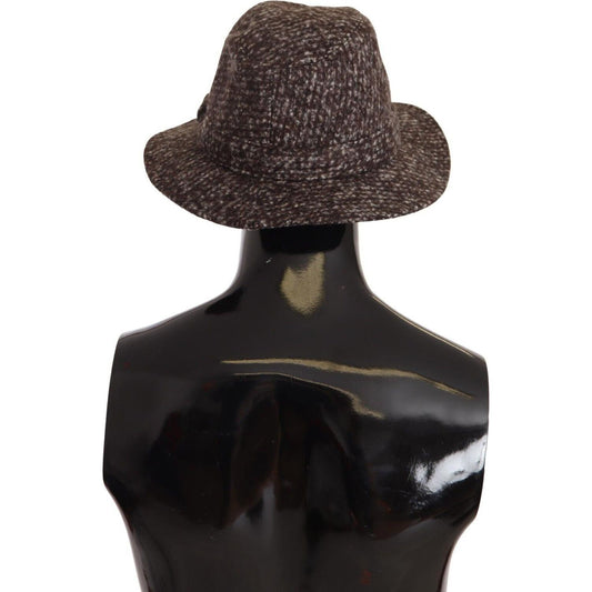 Dolce & Gabbana Gray Melange Blended Textured Tweed Hat HAT9227 - 57