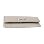Dolce & Gabbana Chic White Leather Condom Case Wallet Dolce & Gabbana Gray