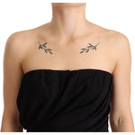 Dolce & Gabbana Black Silk Stretch Strapless Sheath Midi Dress DR28252 - 40