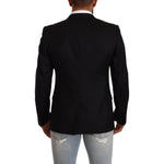 Dolce & Gabbana Exclusive Black Virgin Wool Blazer Dolce & Gabbana Black