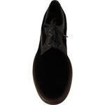 Dolce & Gabbana Black Velvet Exotic Leather Shoes MV4419- 44