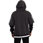 Dolce & Gabbana Gray Black Cotton Hooded #DGMILLENNIALS Sweater TSH7571- 46