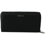Dolce & Gabbana Black Blue Leather #DGFAMILY Zipper Continental Wallet VAS8504