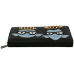 Dolce & Gabbana Black Blue Leather #DGFAMILY Zipper Continental Wallet VAS8504
