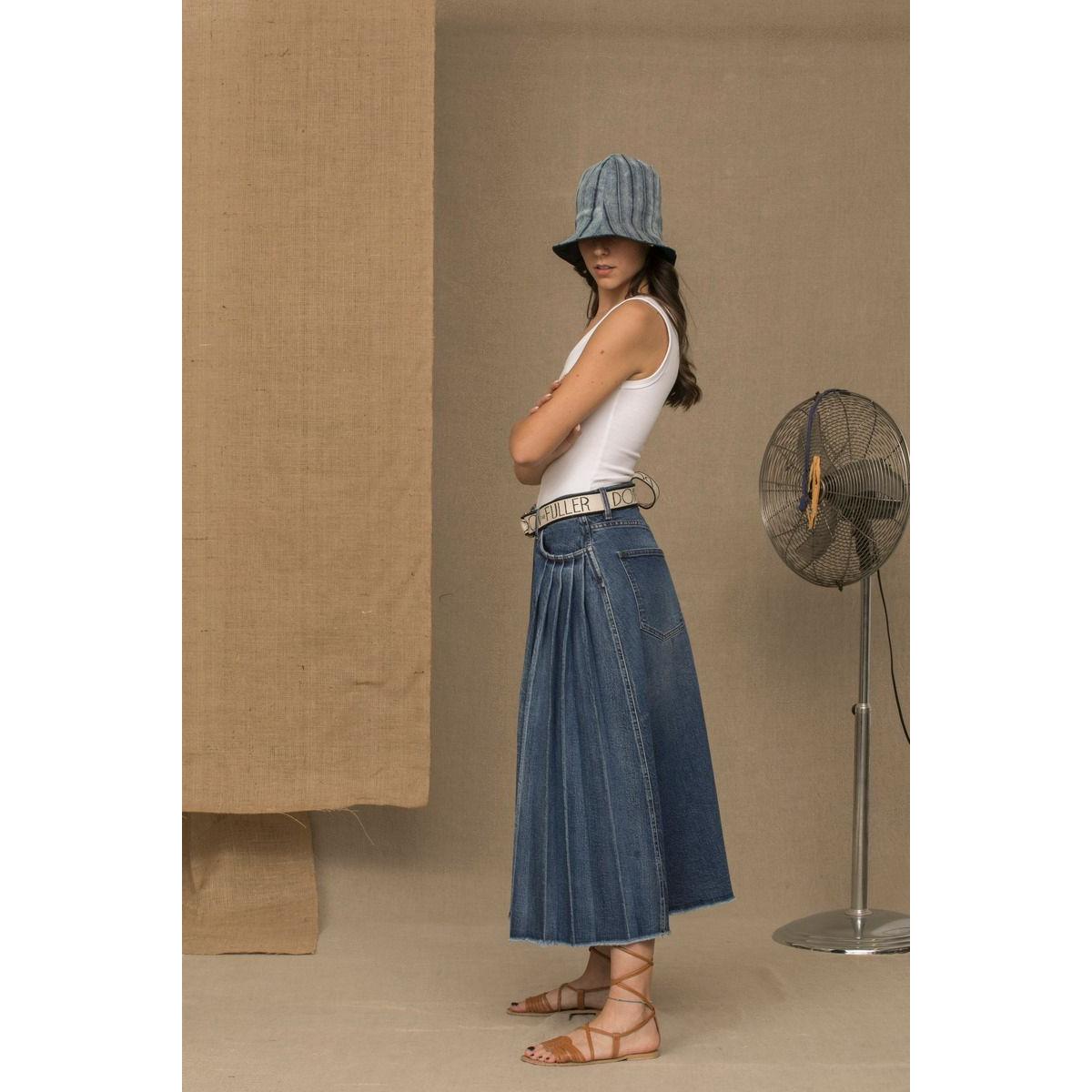 Don The Fuller Blue Cotton Women Skirt