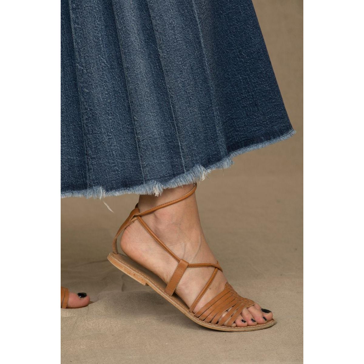 Don The Fuller Blue Cotton Women Skirt