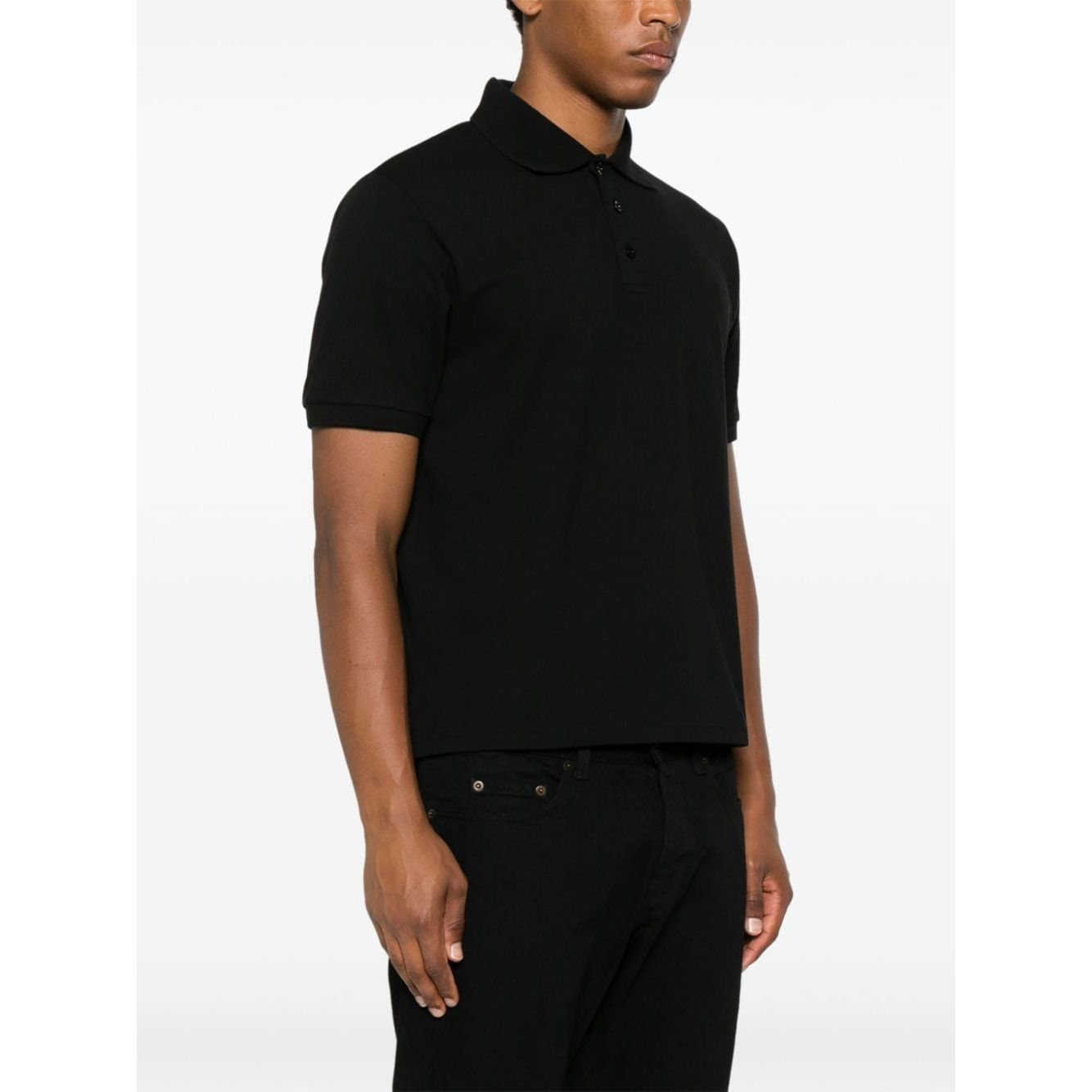 Saint Laurent Piquet cotton polo shirt Topwear