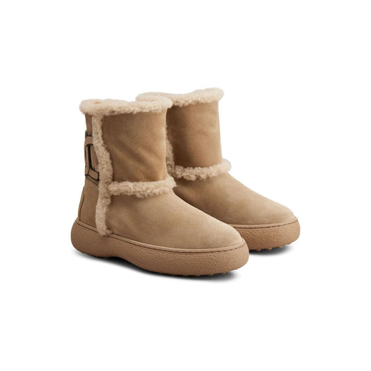Tod's Kate suede and shearling ankle boots