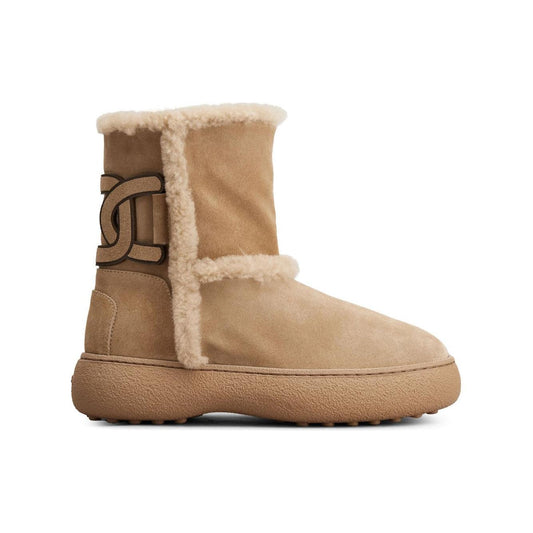 Tod's Kate suede and shearling ankle boots