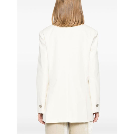 Parosh Jackets White D420330CREW084