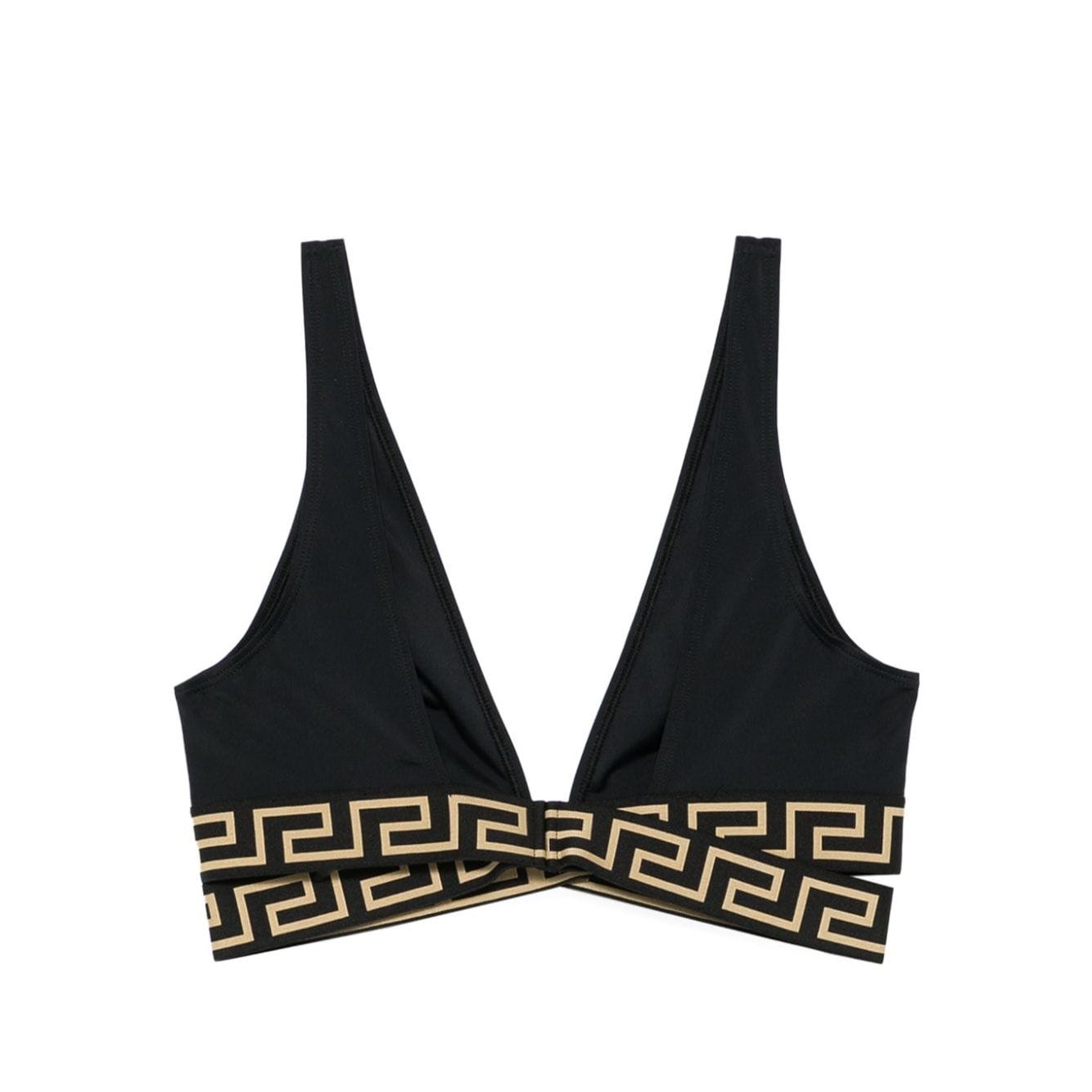 Versace greca print bikini top