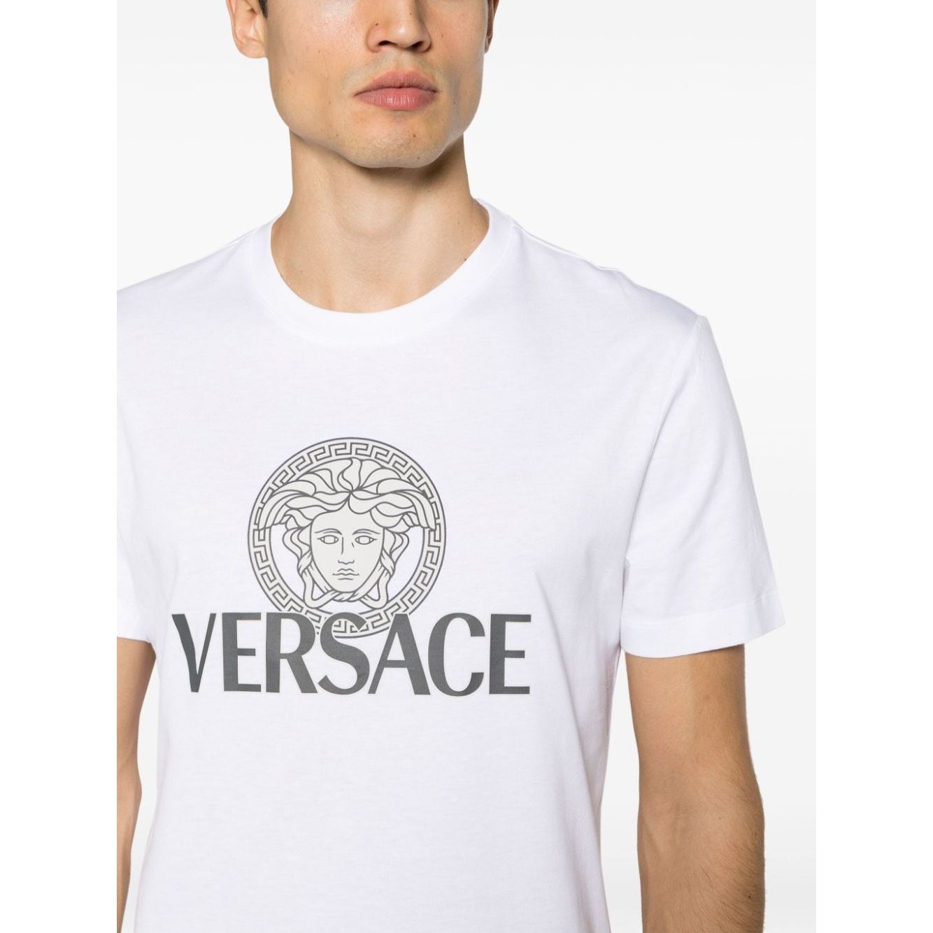 Versace Medusa logo-print T-shirt 10142261A100881W000-P25